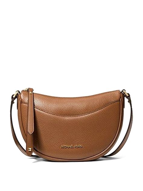 Michael Kors Dover Small Leather Half Moon Crossbody Bag